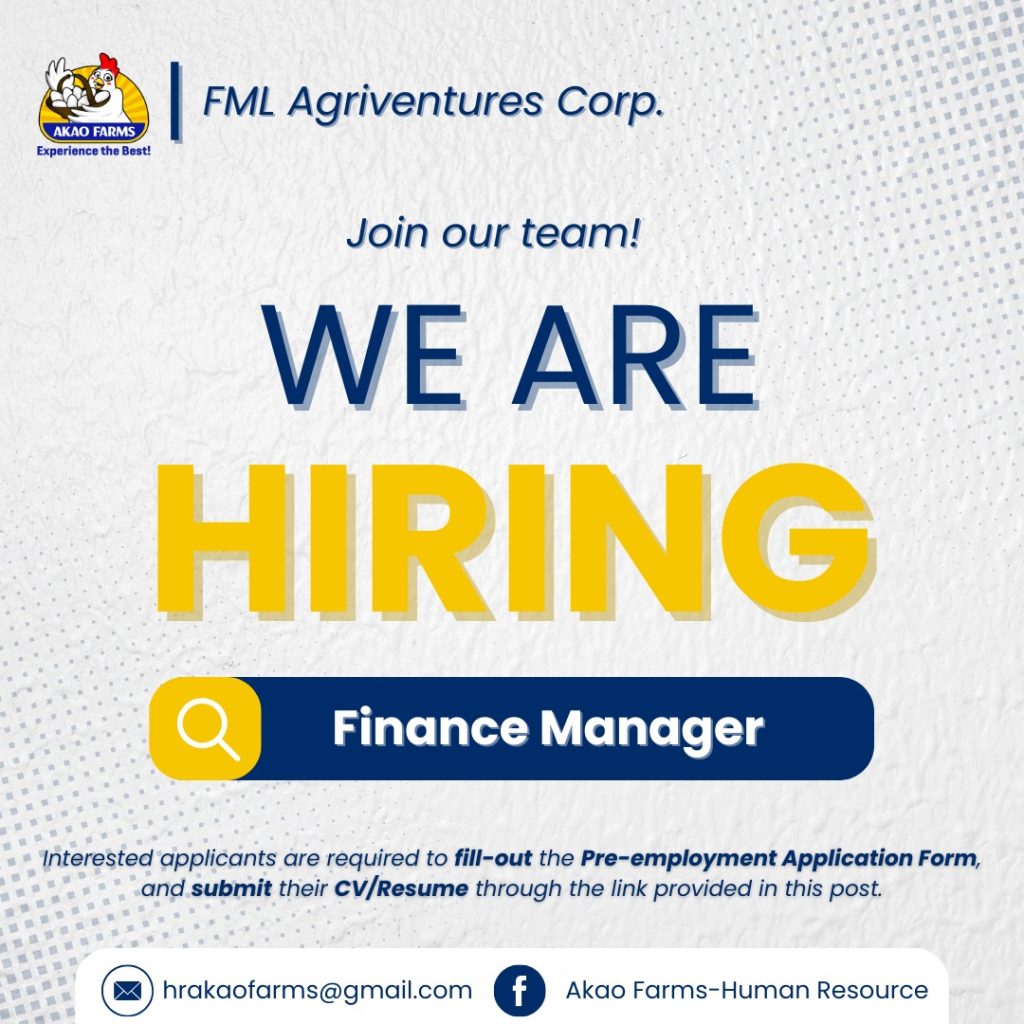 Urgently Hiring! (Finance Manager)
